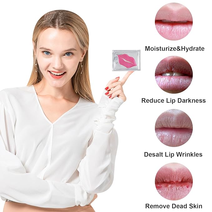 Adofect 30 Pieces Collagen Crystal Lip