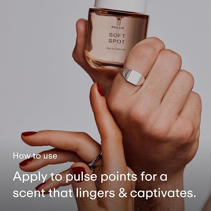 PHLUR Soft Spot Eau de Parfum - Full Size Perfume for Women & Men Fragrance - Floral Amber Musk Perfume with Bergamot, Mandarin, Jasmine, Sandalwood & Vanilla (50mL)