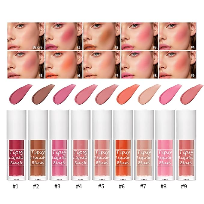 MAEPEOR Matte Liquid Blush 9 Colors Soft Cream (Color 04)