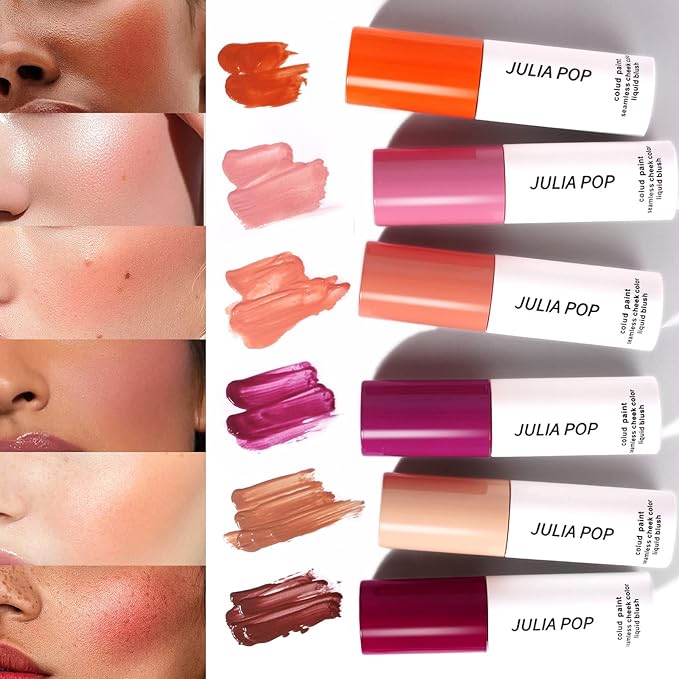 AKARY Velvet Mousse Liquid Blush Makeup for Cheeks, (05 Potearth)
