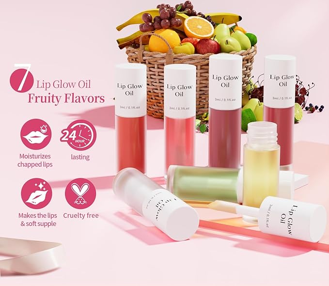 Hydrating Lip Glow Oil,Moisturizing Lip Plumper