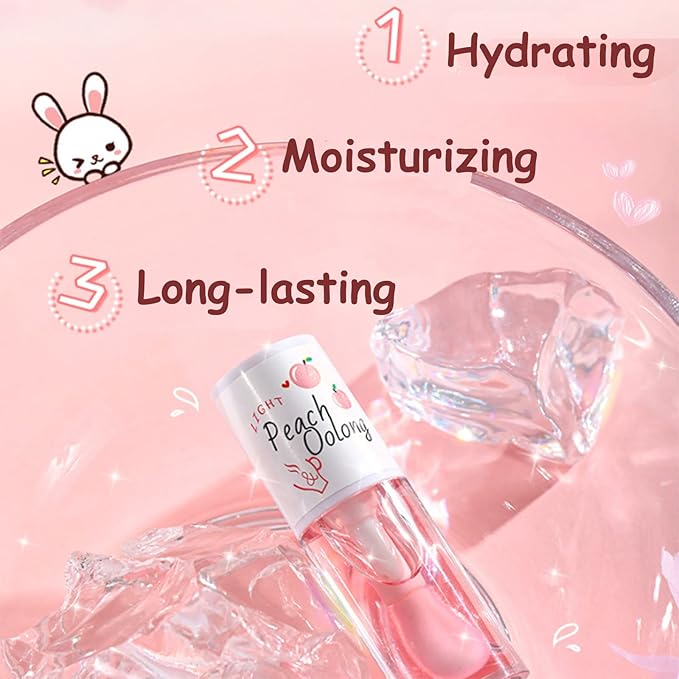 2Pcs Crystal Jelly Moisturizing Lip Oil
