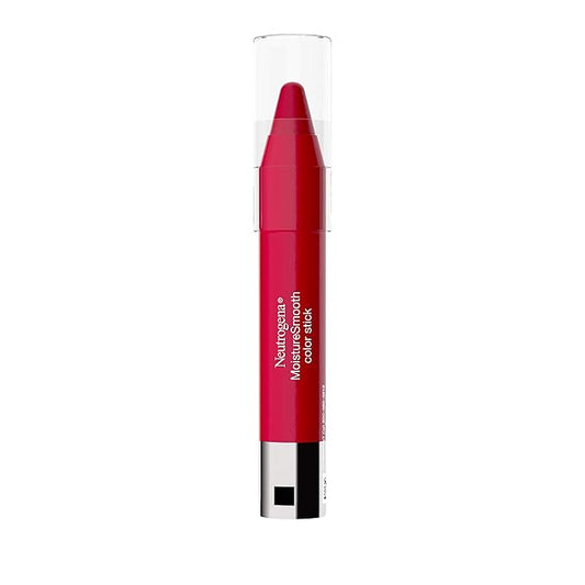 Neutrogena MoistureSmooth Color Stick for Lips, Moisturizing and Conditioning Lipstick with a Balm-Like Formula, Nourishing Shea Butter and Fruit Extracts, 150 Cherry Pink, .011 oz