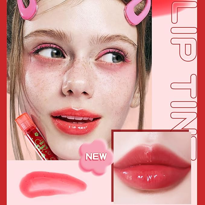 4 Pcs Roll-on Lip Gloss Set, Clear Lip Gloss Crystal Jelly Liquid Lipstick, Plumping Lip Oil, Long Lasting Hydrating & Moisturizing Lip Gloss (Set B, 0.16 Oz/Pcs)