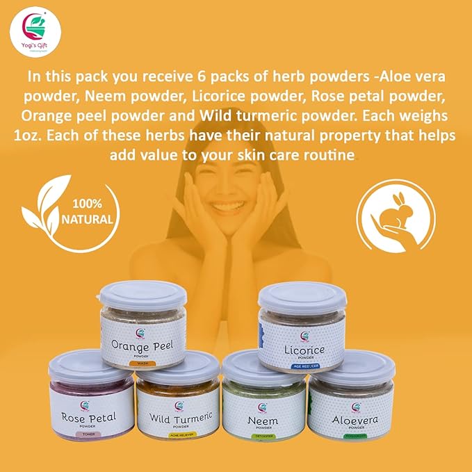 Ayurvedic Skin Care Sampler | Six Powders in 1oz