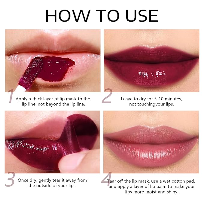 KYDA 2 Colors Peel Off Lip Stain, Lasting Lasting