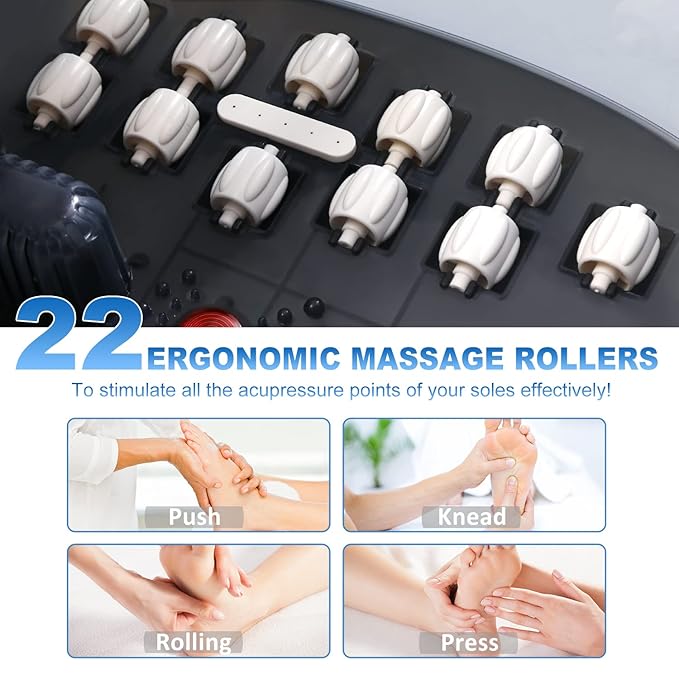 Foot spa bath massager with