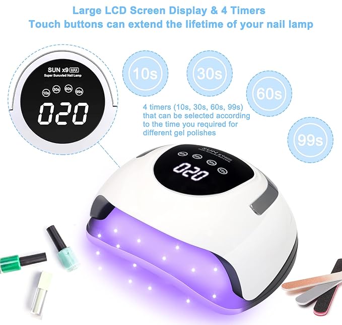 Wisdompark LED Nail Lamp 220W