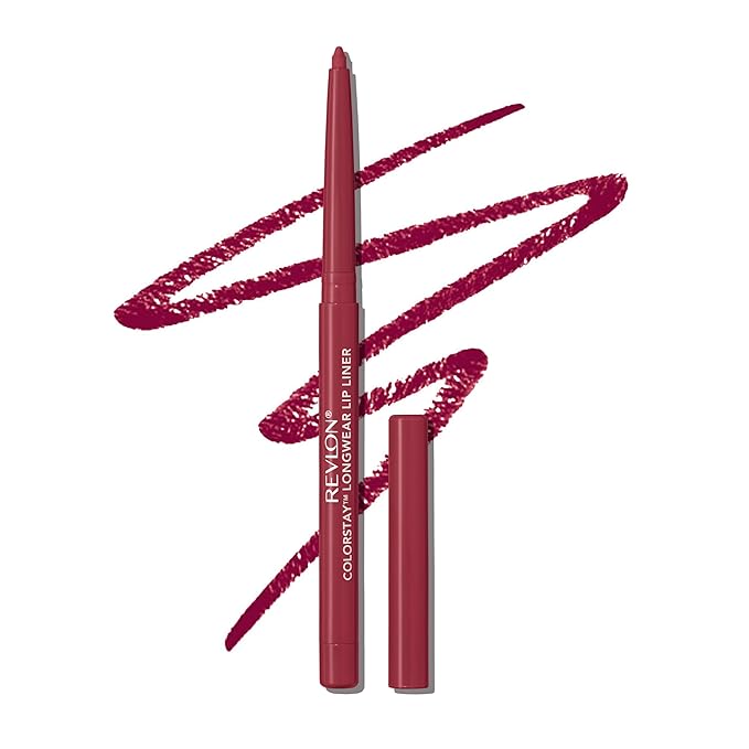 Revlon Colorstay Lip Liner with Built-In Sharpener, Valentine's Day Makeup Gifts for Women, Longwear Rich Colors, Smooth Application, 670 Wine, 0.01 oz