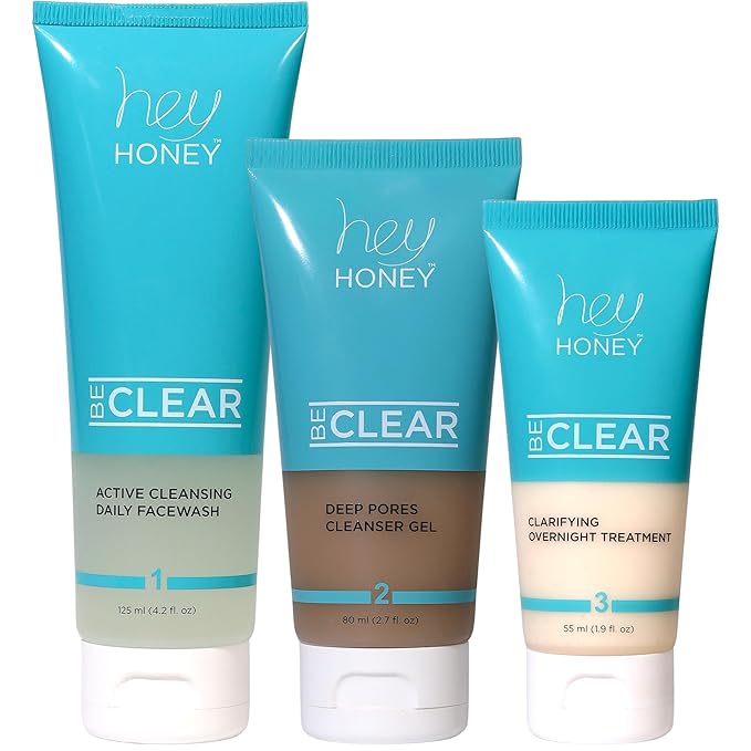 Hey Honey Skincare Be Clear 3-Step Clearing