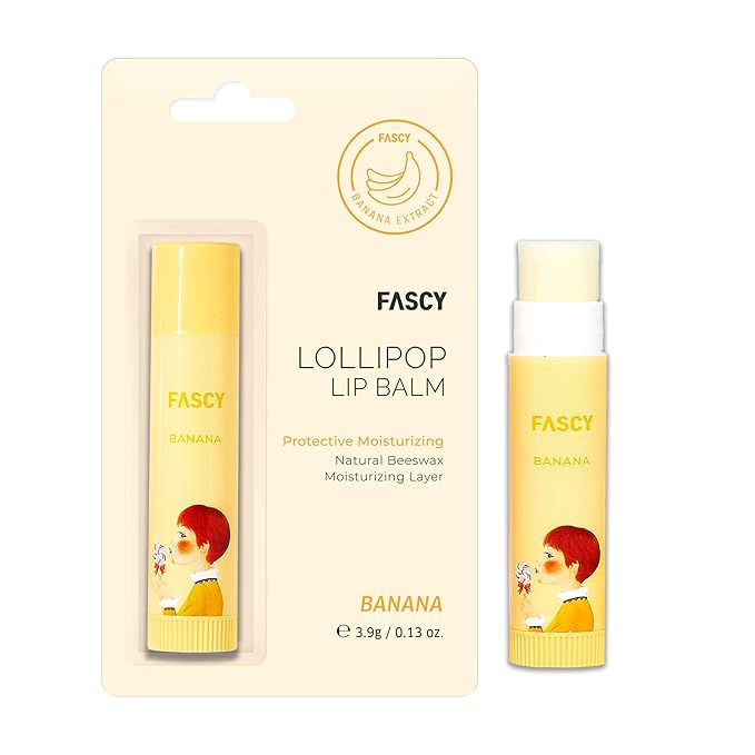 FASCY Lollipop Lip Balm Banana, Lip Oz,