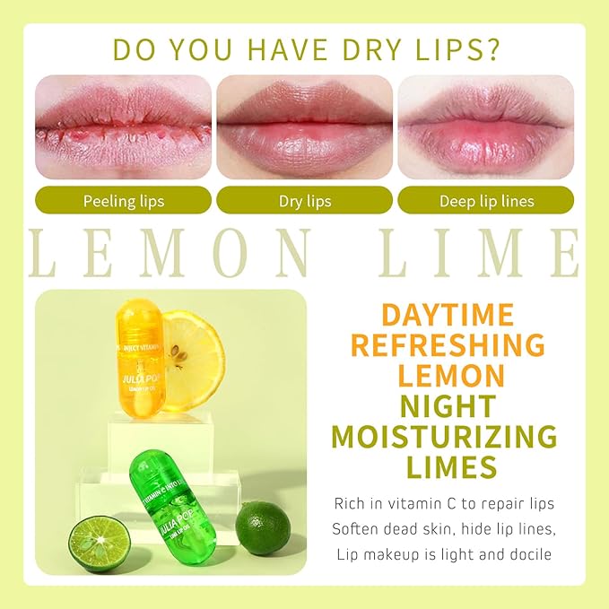 Hydrating Lip Oil Pack, 2 Pack Clear Fruit Extract Lip Oil Set or Lip Color and Shine, Dry Lip's Moisturizing Hydrating and Nourishing Clear Tinted Lip Gloss Set
