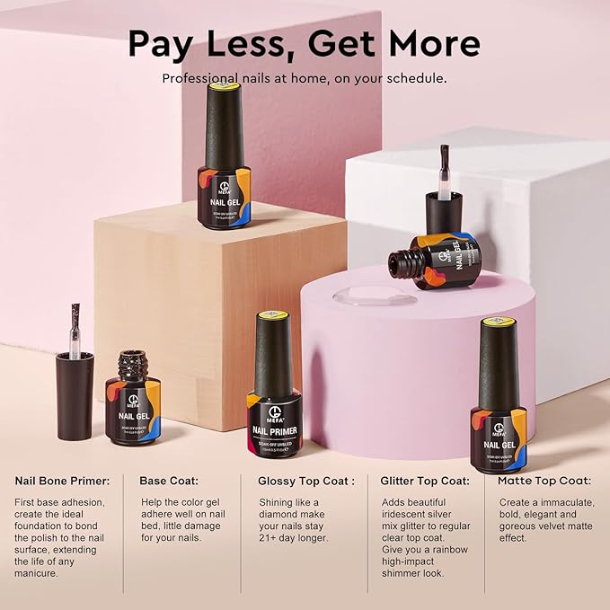 Mefa 47 pcs gel nail