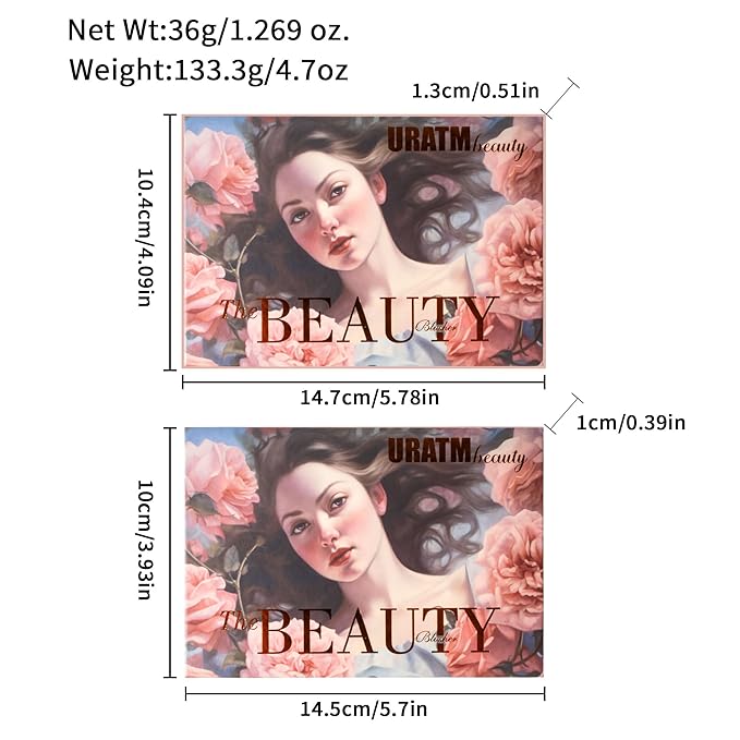 Radiant Rosé Blush Palette - 6 Shades, Fresh Up Palette