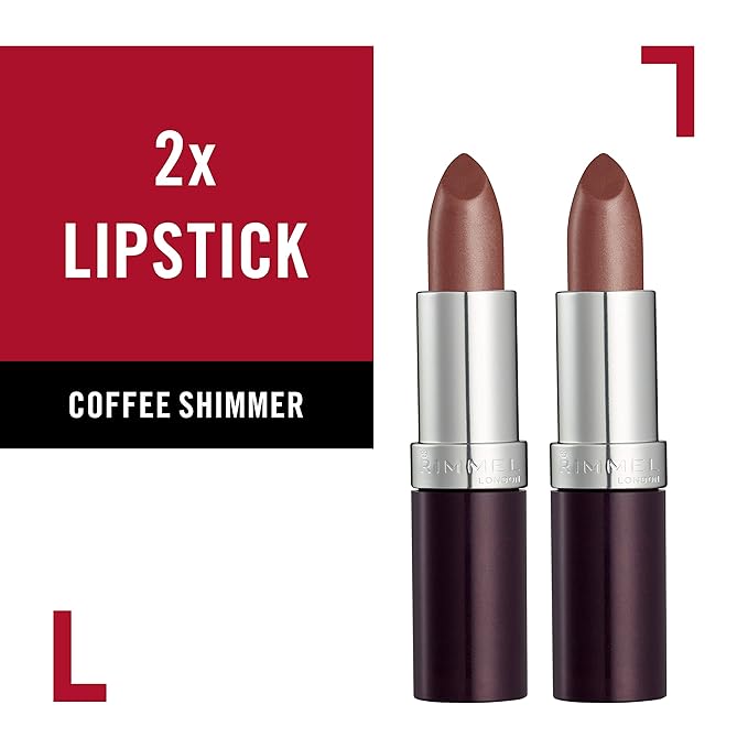 Rimmel Lasting Finish Extreme Lipstick, Coffee Shimmer,0.14 Ounce (Pack of 2)