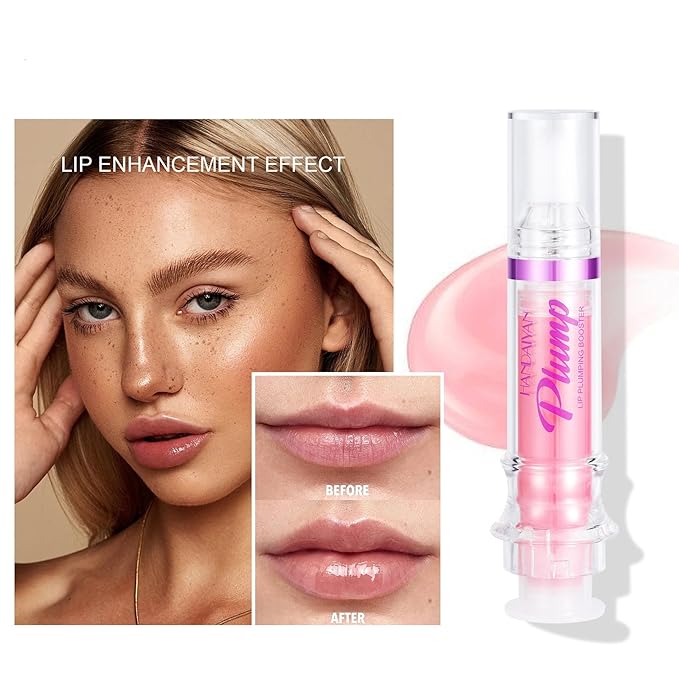 Lip Plumping Booster, Spicy Lip Lipstick, Lifter Gloss, Hydrating, Volumizes High-Shine Lip Plumping Lip Glass Mirror Lip Makeup Lip Glaze Plump & Pout Lip Plumper for Women Girls (01)