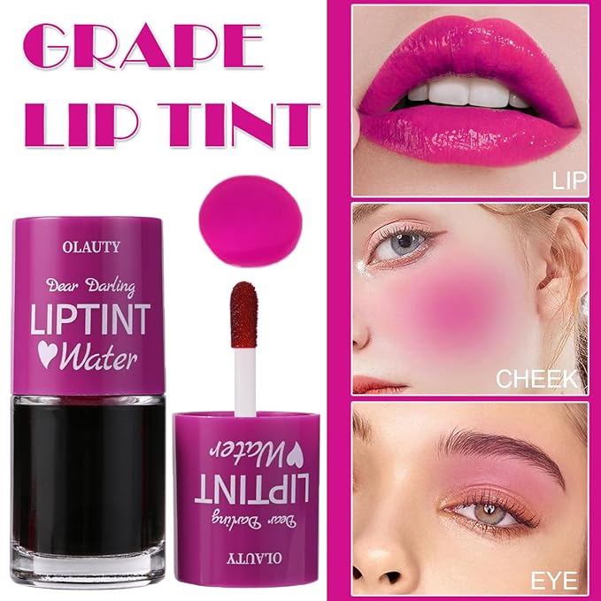 Water Lip Tint Red Grapefruit/Grape,korean Lip Tint Stain Grapefruit/Grape,korean