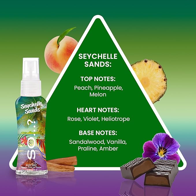 So...?…?… Escapes Body Mist Gift Set - Perfumes for Women - Everyday Body Spray for Women - Vegan, Cruelty-Free - Fragrance Gifts for Women - 6 pcs (Pack of 3)