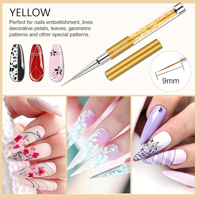 Saviland 6pcs nail art liner