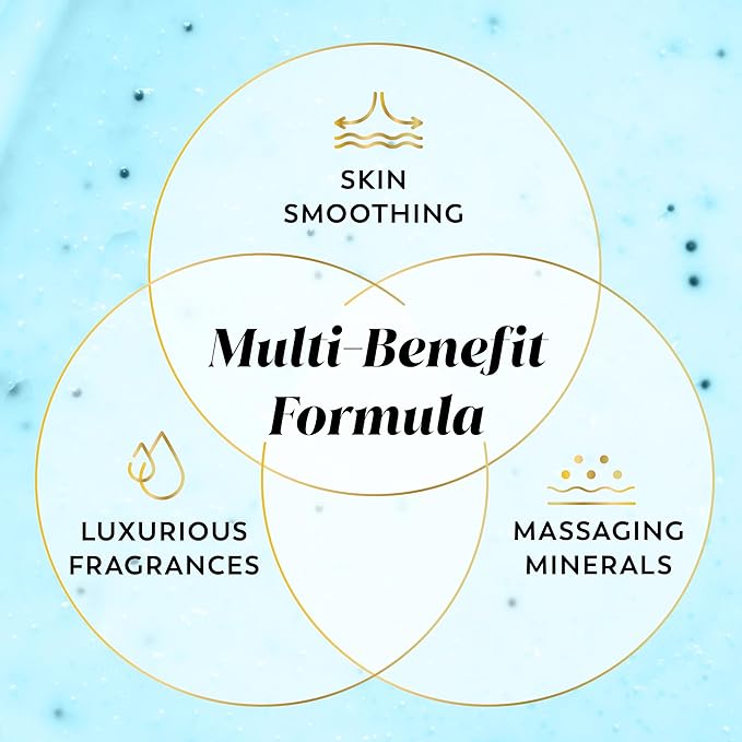 Olay Body Indulgent Mineral Scrub, Skin Exfoliating & Massaging Pearls, Nourishing Soft & Gentle Formula, Renewing BHA, Vitamin B3 Complex, Luxurious Fragrances, Coconut & Guava Scent, 11 oz