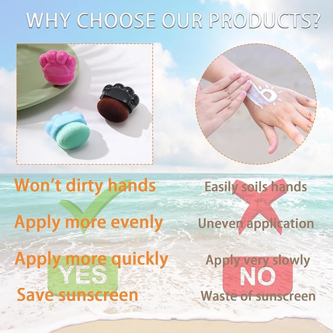 3 Pack Sunscreen Applicator for