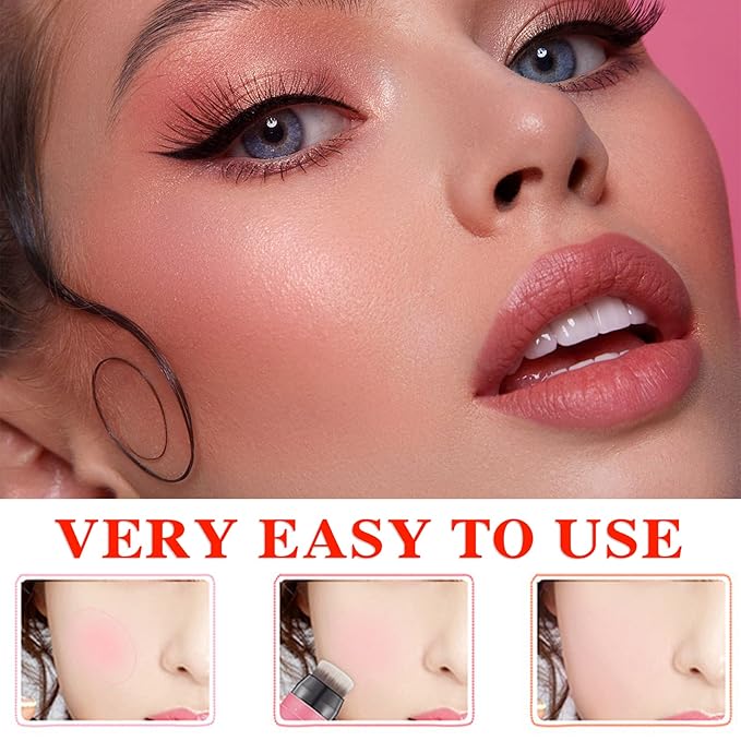 Cream Blush Stick (02) with Brush, Waterproof, Long Skin Tones 40g