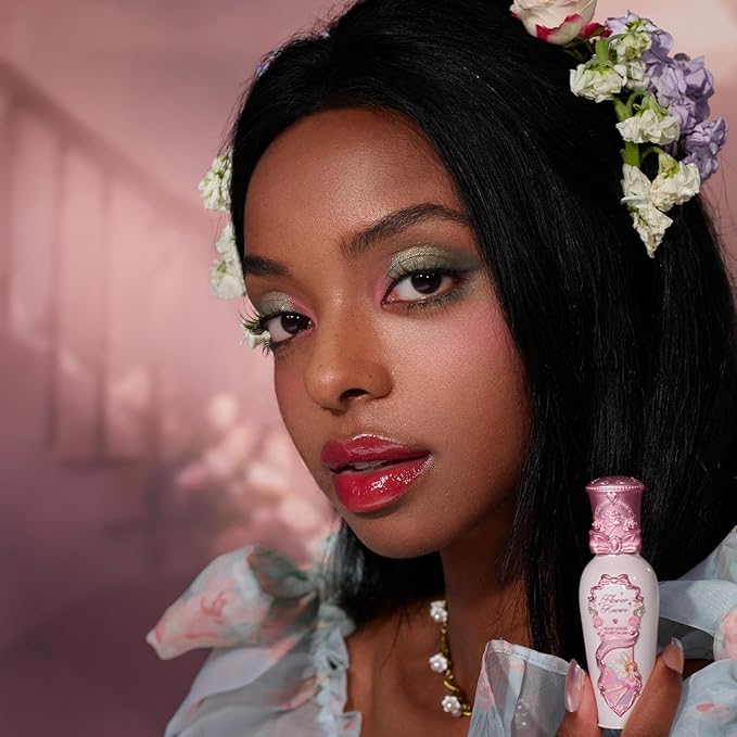 Flower Knows Midsummer Fairytales Lip Gloss-Glowy Moisturizing Coating Lip Lacquer-Hydrating Tinted Lip Oil for Girls&Women-Vegan & Cruelty Free-0.17Fl Oz(G03 Firefly)