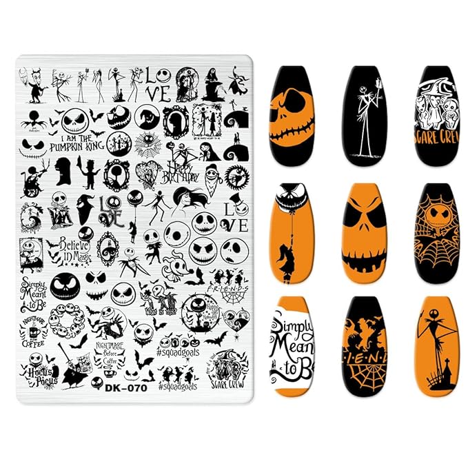 Halloween nightmare nail stamping plates
