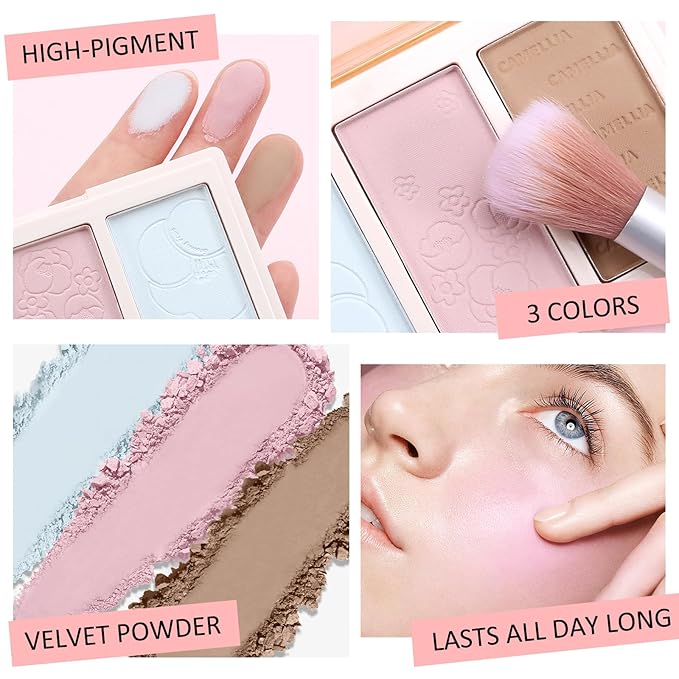Boobeen Blush Contour Highlighter Makeup Palette - 3 the Face