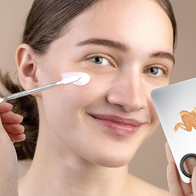 10-in-1 Makeup Spatula and Powder Puff Set