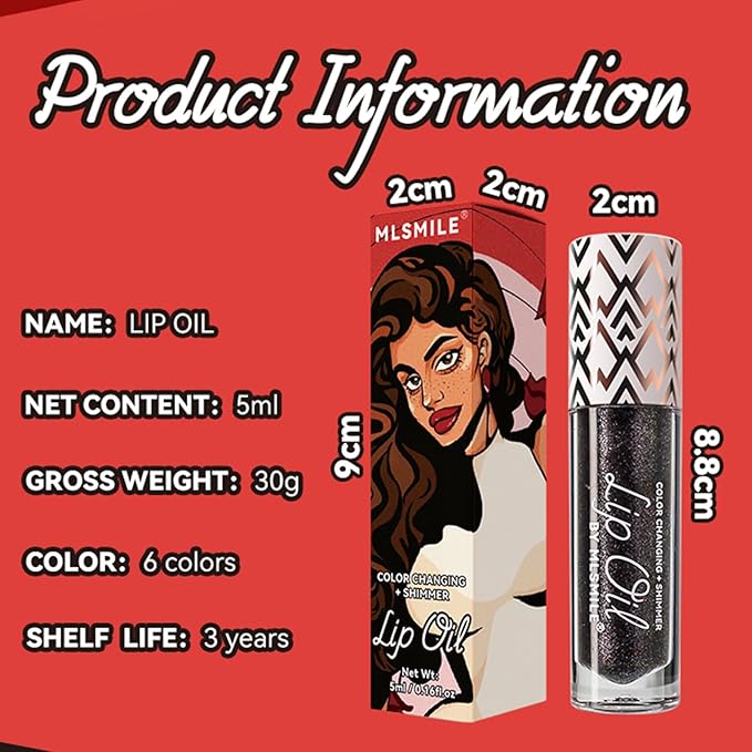 2 Colors Boss Up Color Changing Lip Oil,