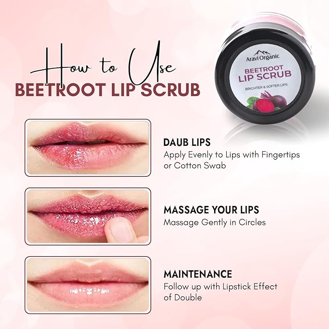 Beetroot Lip Lightening Scrub Balm