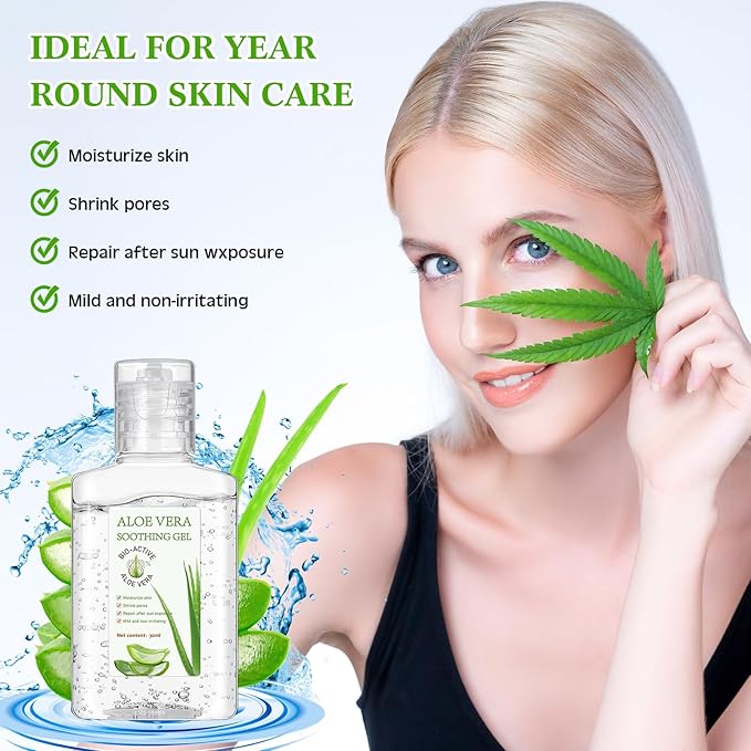 12 Pcs Mini Aloe Vera Gel Bulk for Summer Wedding Party 1oz Soothing Moisture Aloe Gel Bulk Travel Size for Thank You Gifts Summer Beach Wedding Party (Aloe Vera)