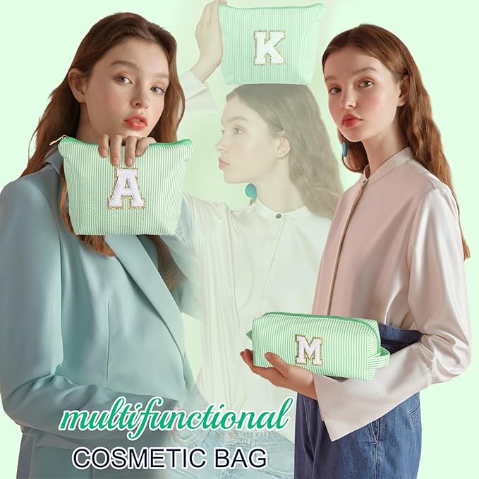 Yoolife initial makeup bag for