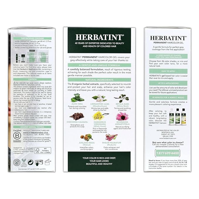 Herbatint Permanent Haircolor Gel, 8N