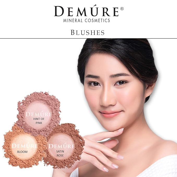 Demure Mineral Blush Makeup (Hint of Pink), Loose By Demure