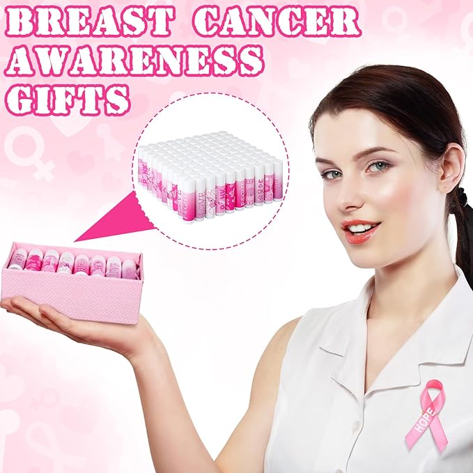 100 Set Pink Ribbon Breast Cancer Campaigns