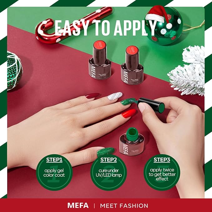 Mefa christmas gel nail polish