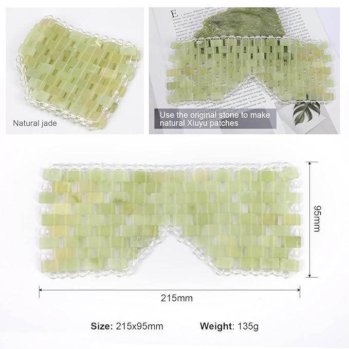 Jade eye mask, facial cooling