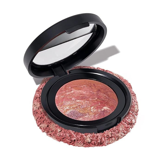 LAURA GELLER NEW YORK Baked Blush-n-Brighten Marbleized Blush - Apricot Berry - Creamy Lightweight - Satin Finish