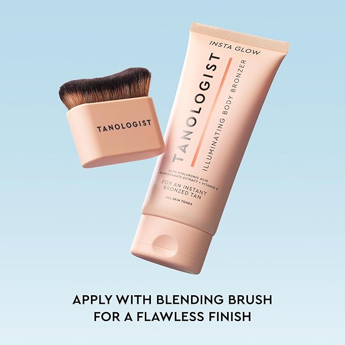 Tanologist Instaglow Illuminating Bronzer for Body - Instant Self Tanner - Last 24 hours - Hyalyronic Acid & Vitamin C - Natural & Vegan - 5.75 fl. oz