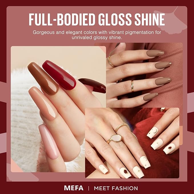 Mefa fall winter gel nail