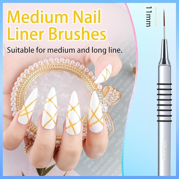 6pcs nail art liner brushes