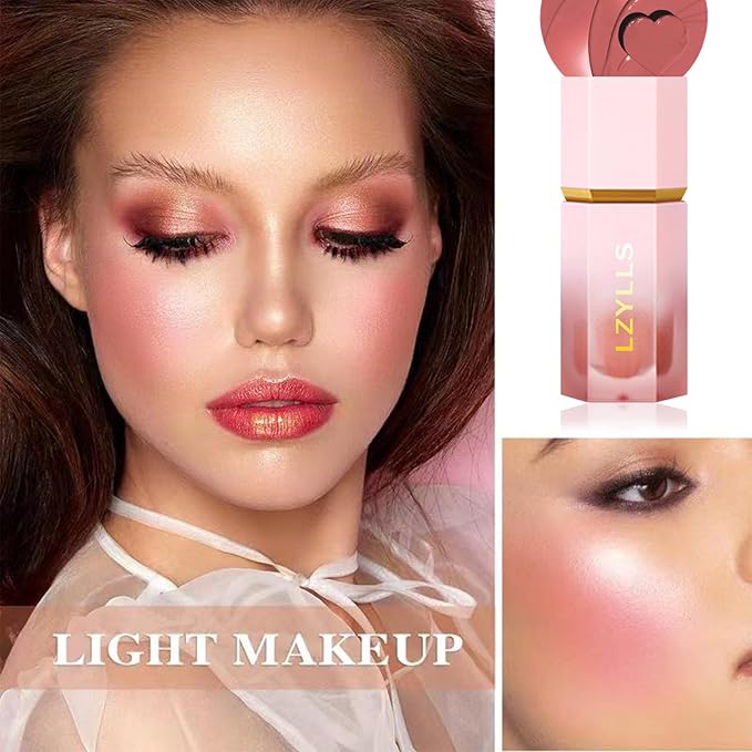 Cream Blush Stick with Brush,Waterproof Multi Cream Blush Skin C2