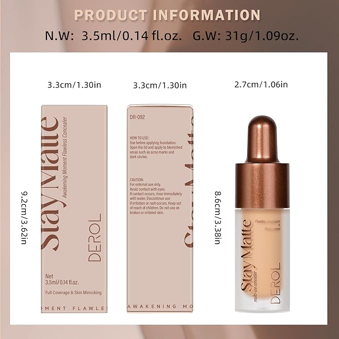 Foundation Makeup,Soft Beige Full Coverage Foundation Makeup（Built-in brush）Vegan Face Makeup(04#)