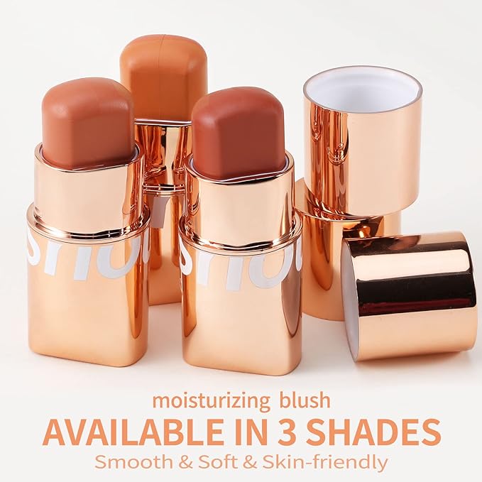 Boobeen Cream Blush Stick for Cheek Makeup, Multi Creamy Formula