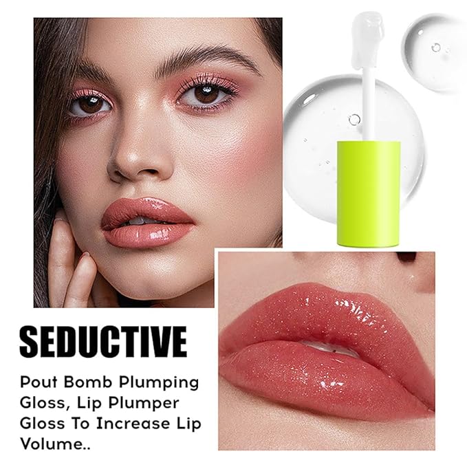 Hydrating Lip Oil, Big Brush Head Lip Glaze Shiny Transparent Lip Glow Oil, Nourishing & Non-sticky Long Lasting Fresh Clear Smooth Lip Care Plumping Lip Oil (Set A)