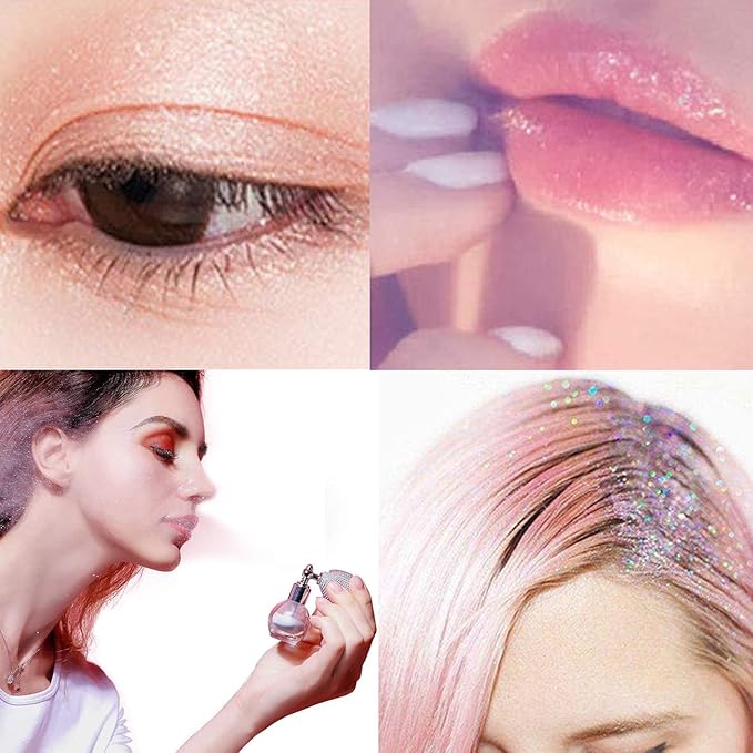 Highlighter Powder Spray, Ksndurn Malt Gold Glitter High Gloss Spray - Shimmer Sparkle Powder Makeup Spray