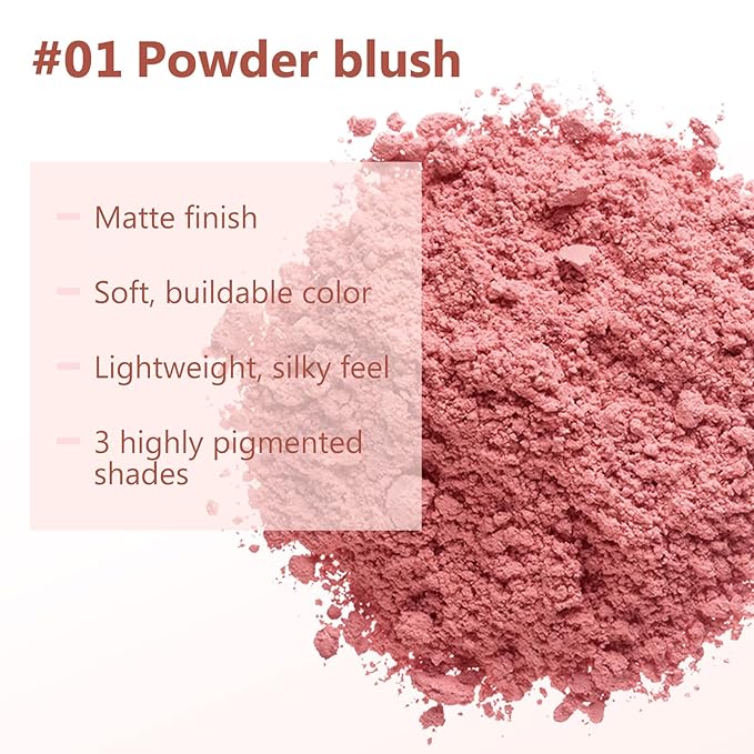 Boobeen Loose Blush Powder Air Cushion Blush, Face Matte Finish