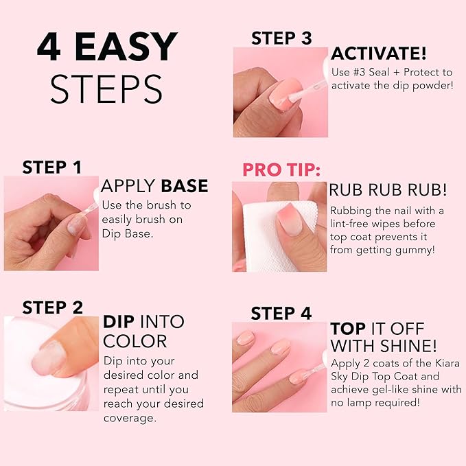 Kiara Sky Long Lasting Nail Dip Powder Pink , Serenade 1 oz